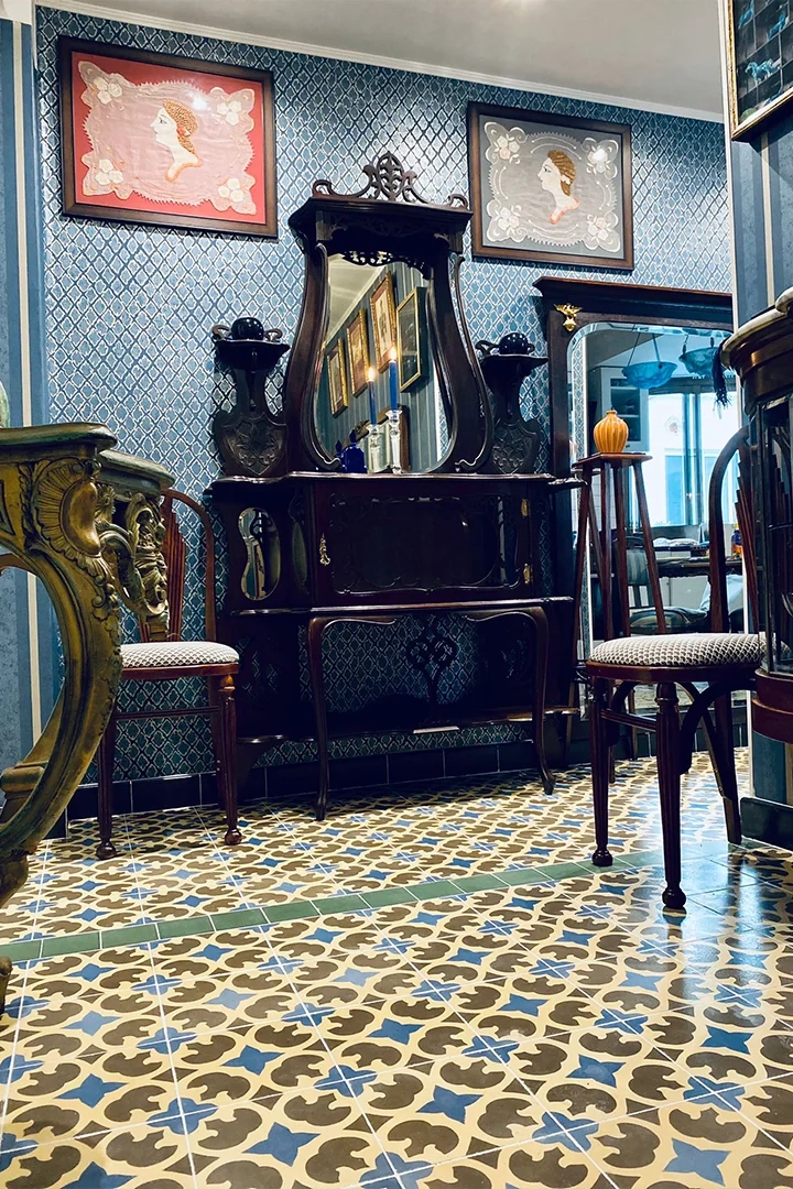 casas antiguas con suelos hidráulicos